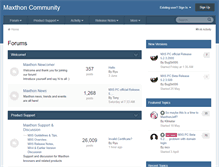 Tablet Screenshot of forum.maxthon.com